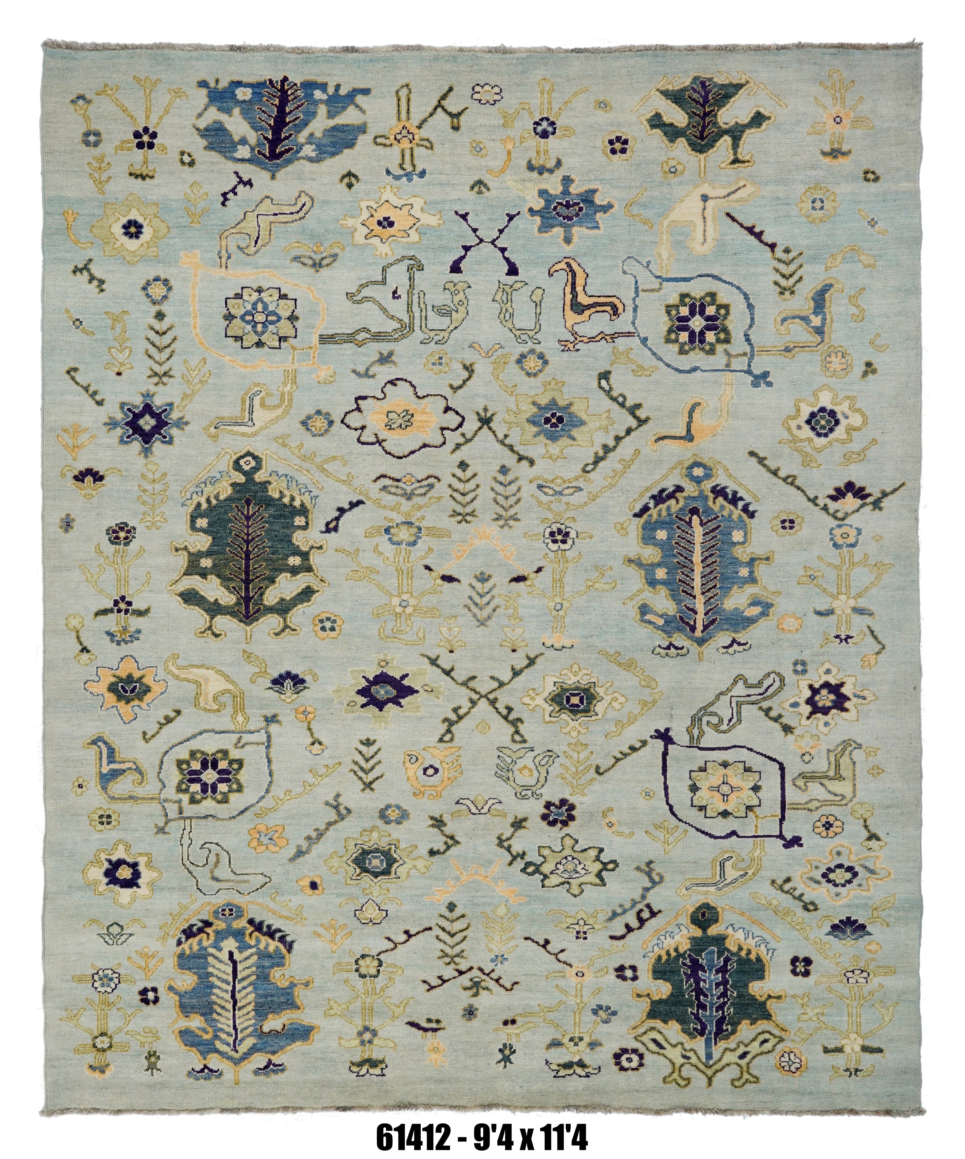 Handmade Afghan Rug — 9x12
