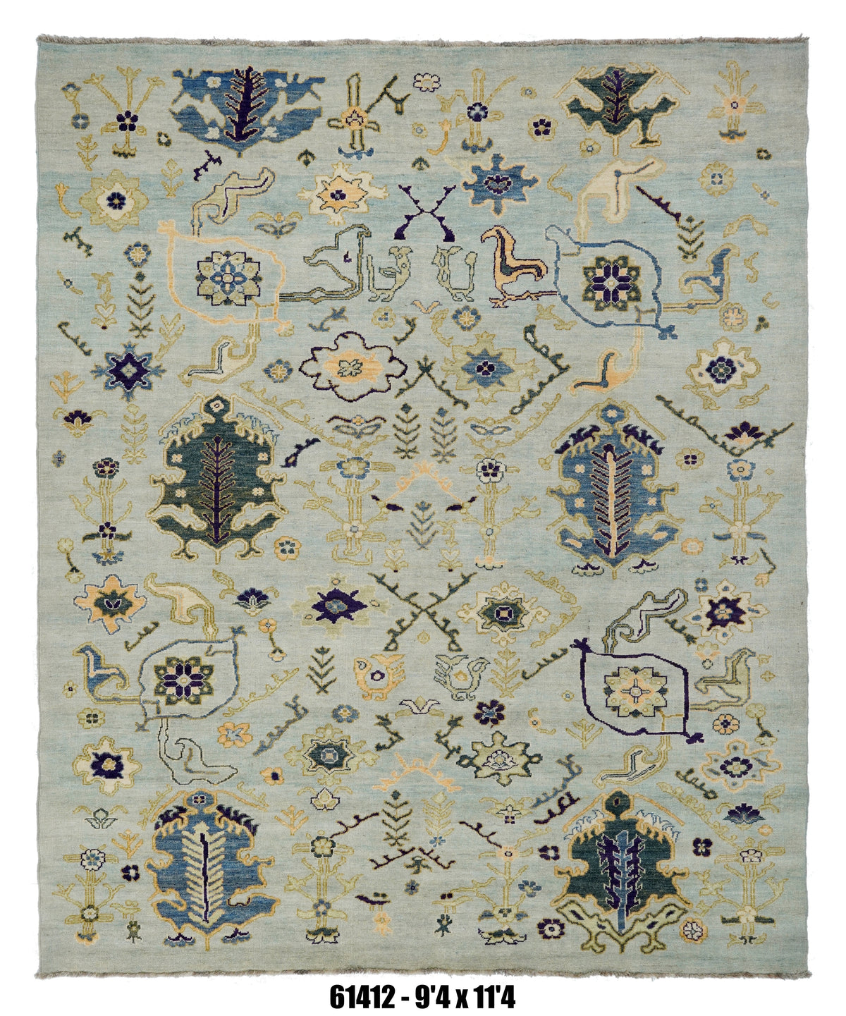 Handmade Afghan Rug — 9x12