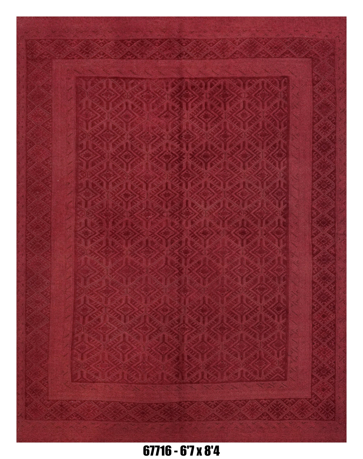 Red Geometric Kilim Area Rug