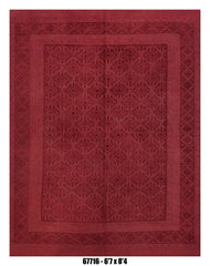 Red Geometric Kilim Area Rug