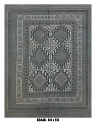 Grey Tribal Kilim Area Rug