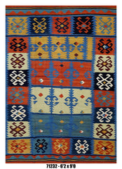 Handmade Afghan Rug — Killim 6x8-9