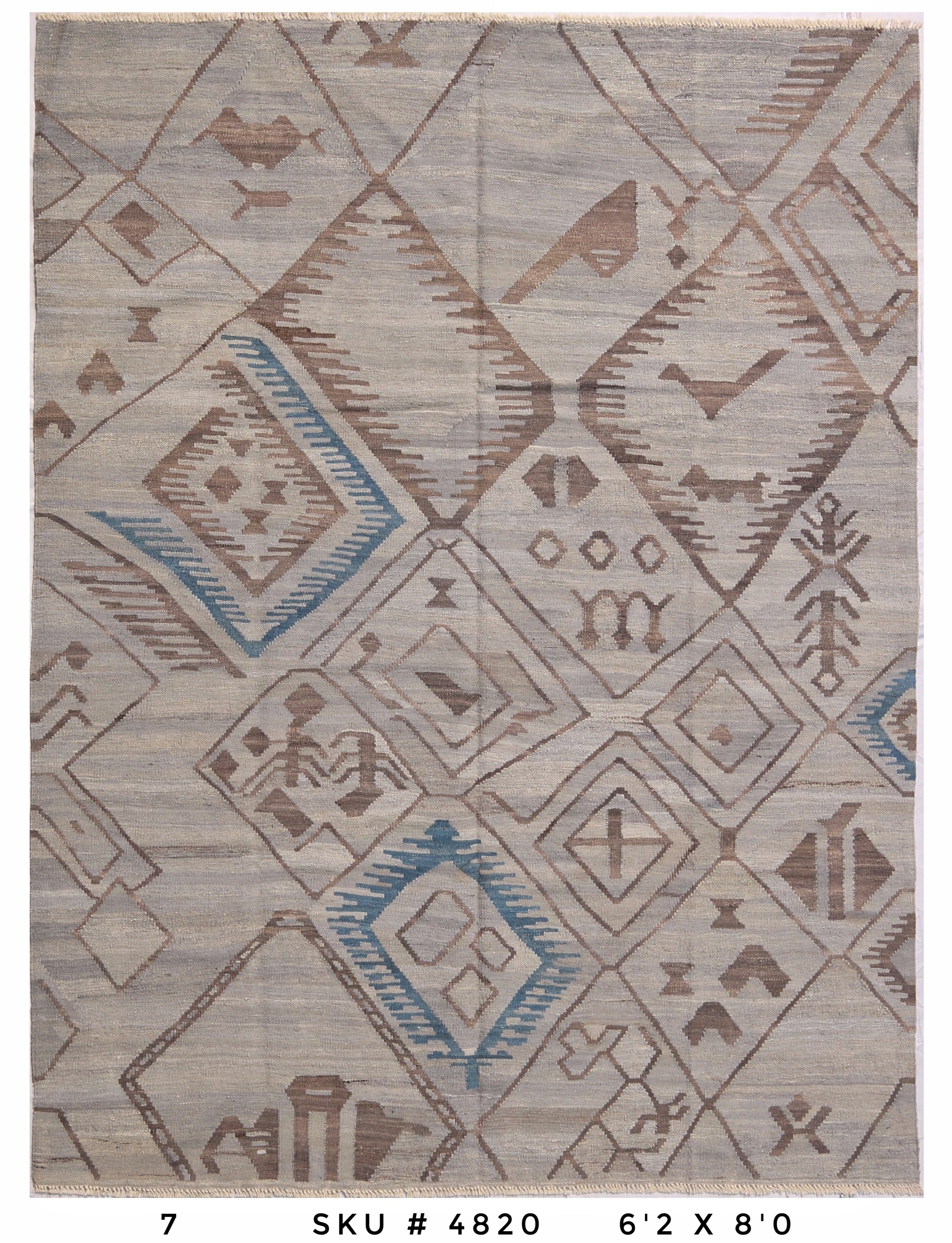 Pastel Patchwork Kilim Area Rug