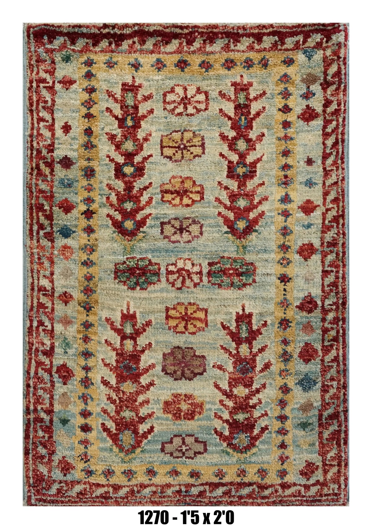 TEST Handmade Afghan Rug 1x2