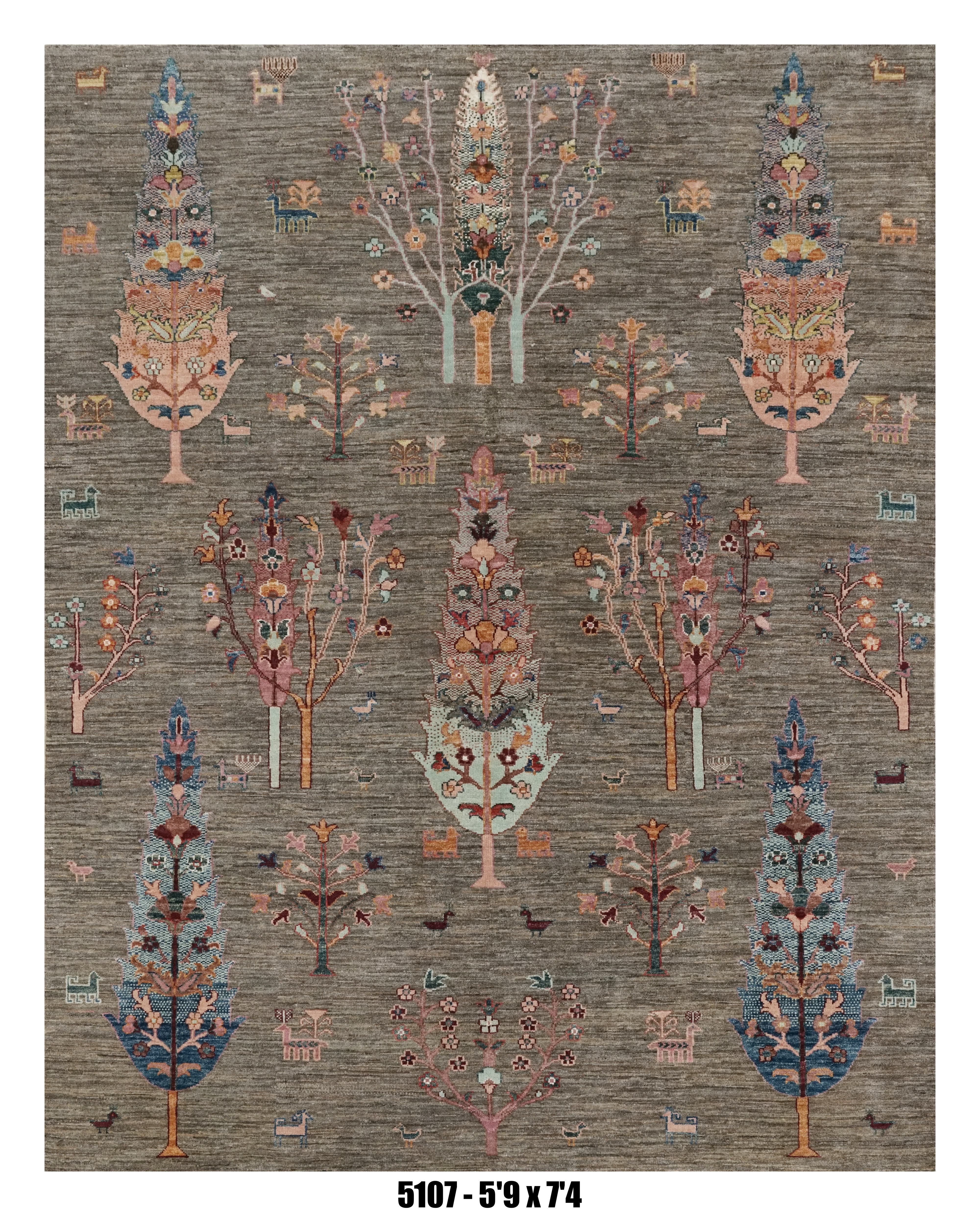 Handmade Afghan Rug — 5x7-8