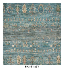 Handmade Afghan Rug — Round-Square