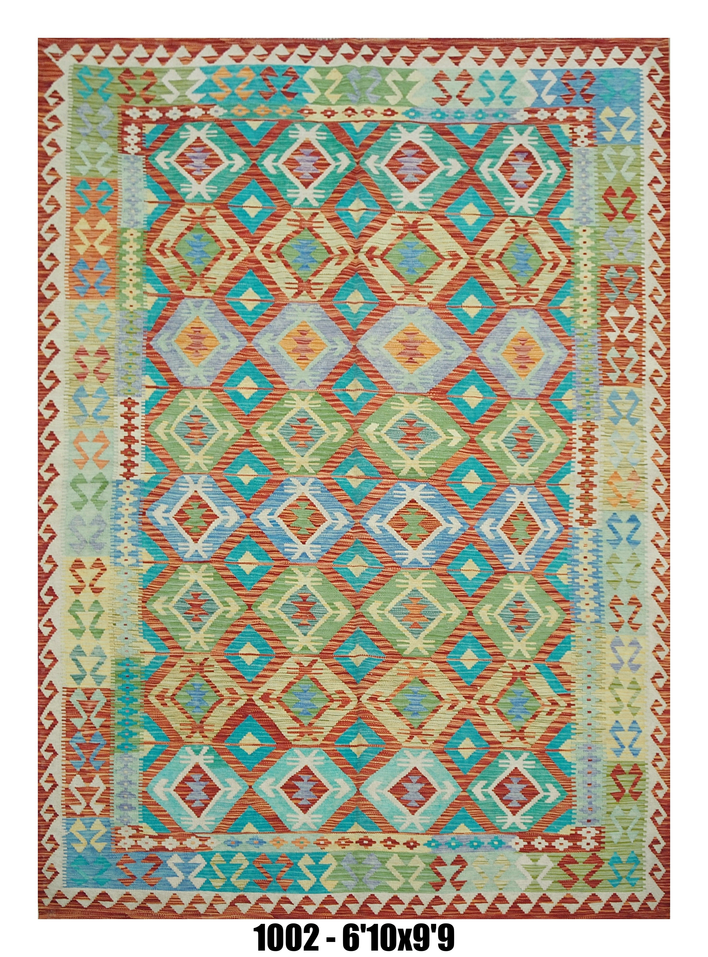 Colorful Geometric Kilim Area Rug