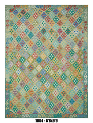 Pastel Multicolor Kilim Area Rug