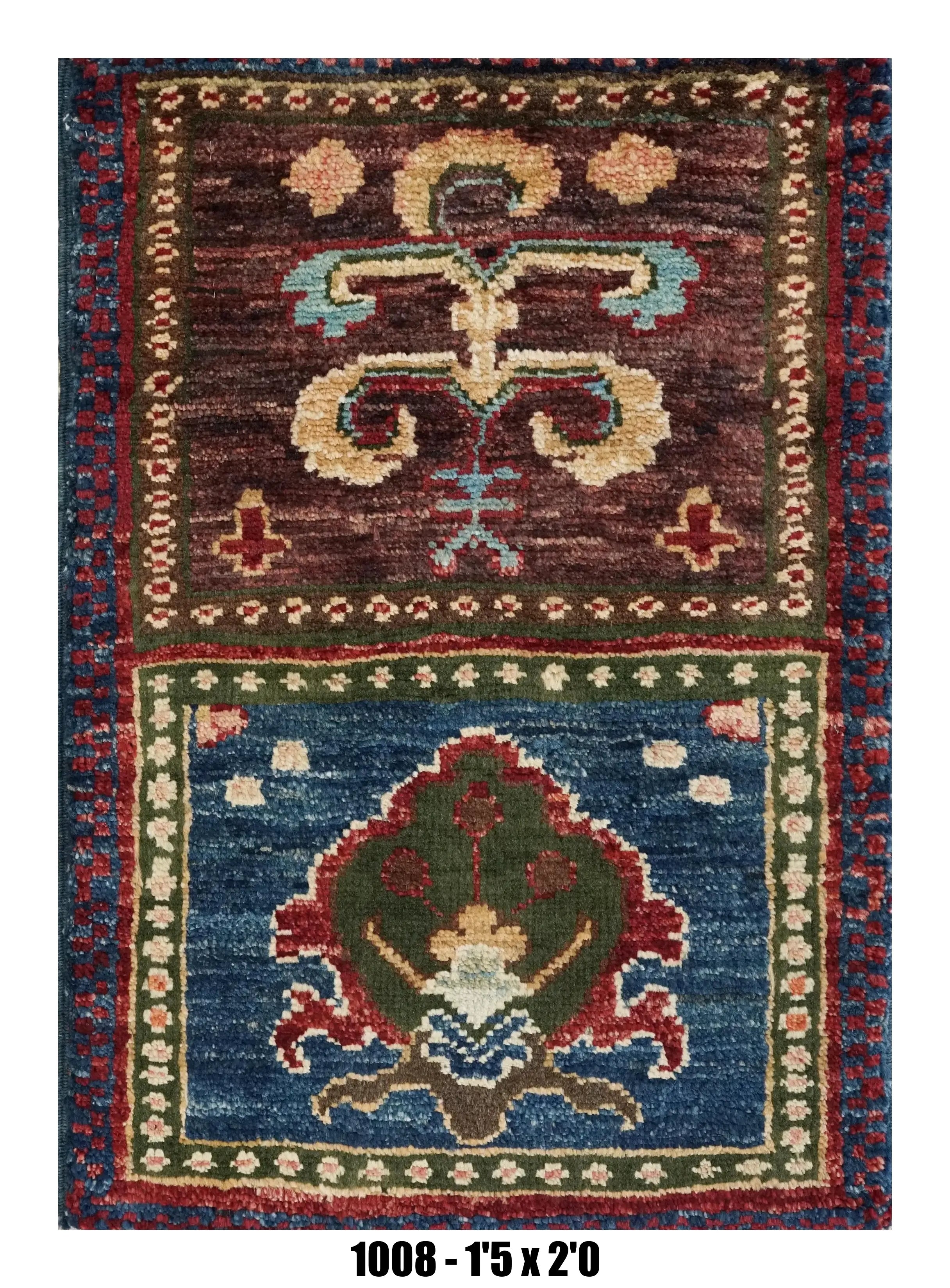 Handmade Afghan Rug — 1x2 — 1'5x2'0