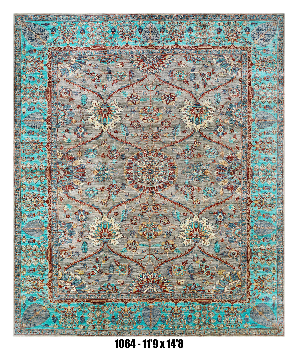 Handmade Afghan Rug — 12x15+