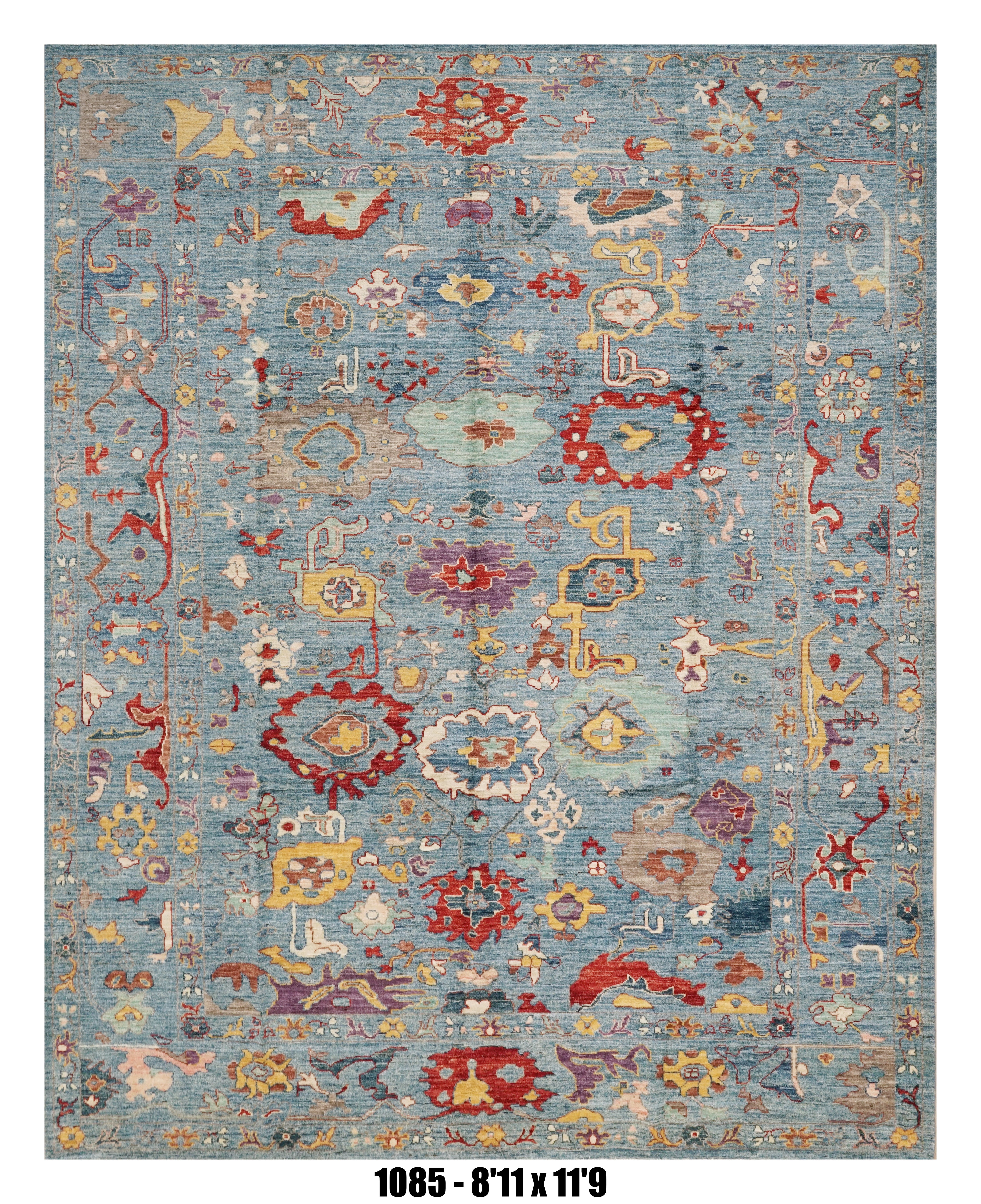 Handmade Afghan Rug — 9x12
