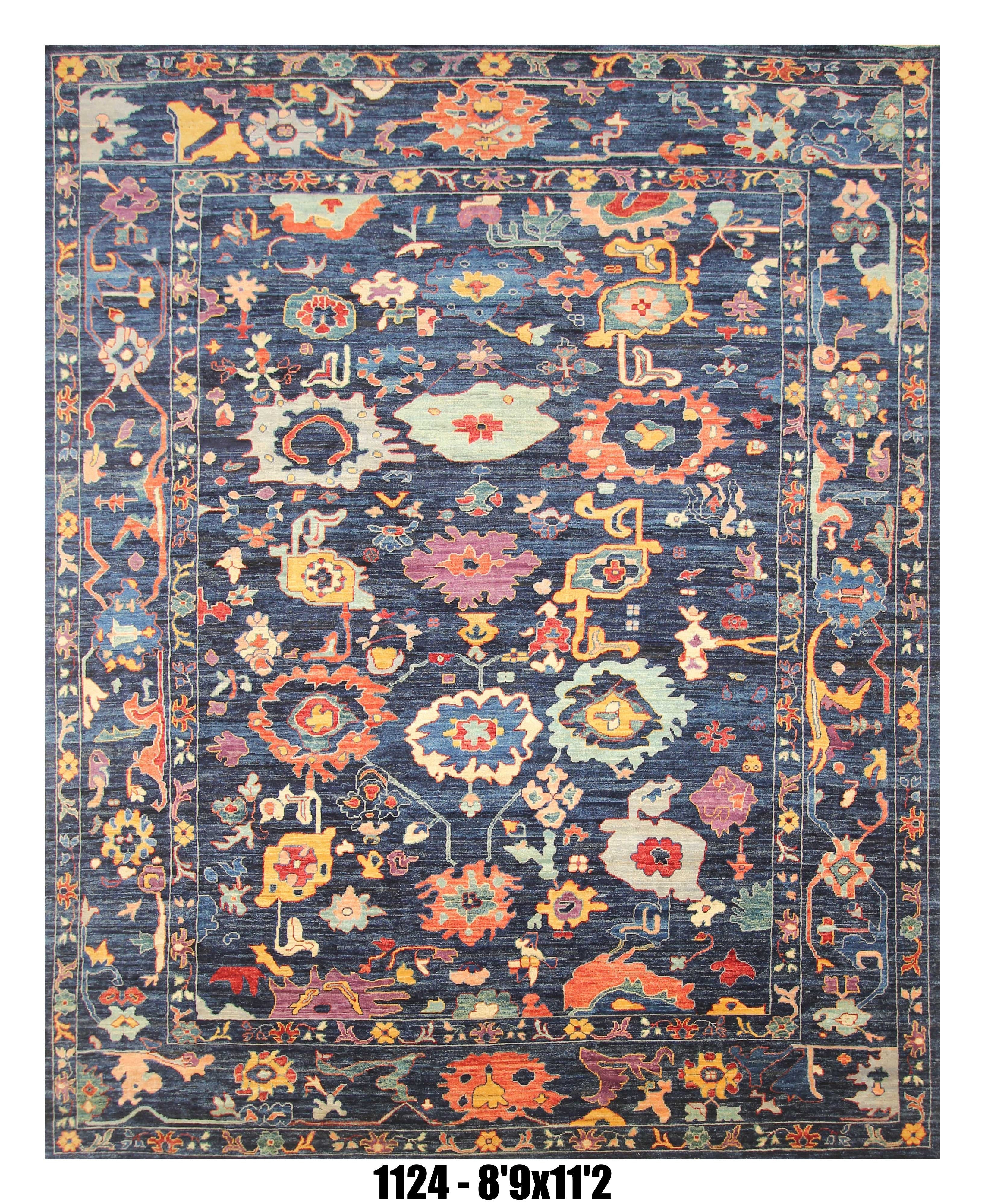 Handmade Afghan Rug — 9x12