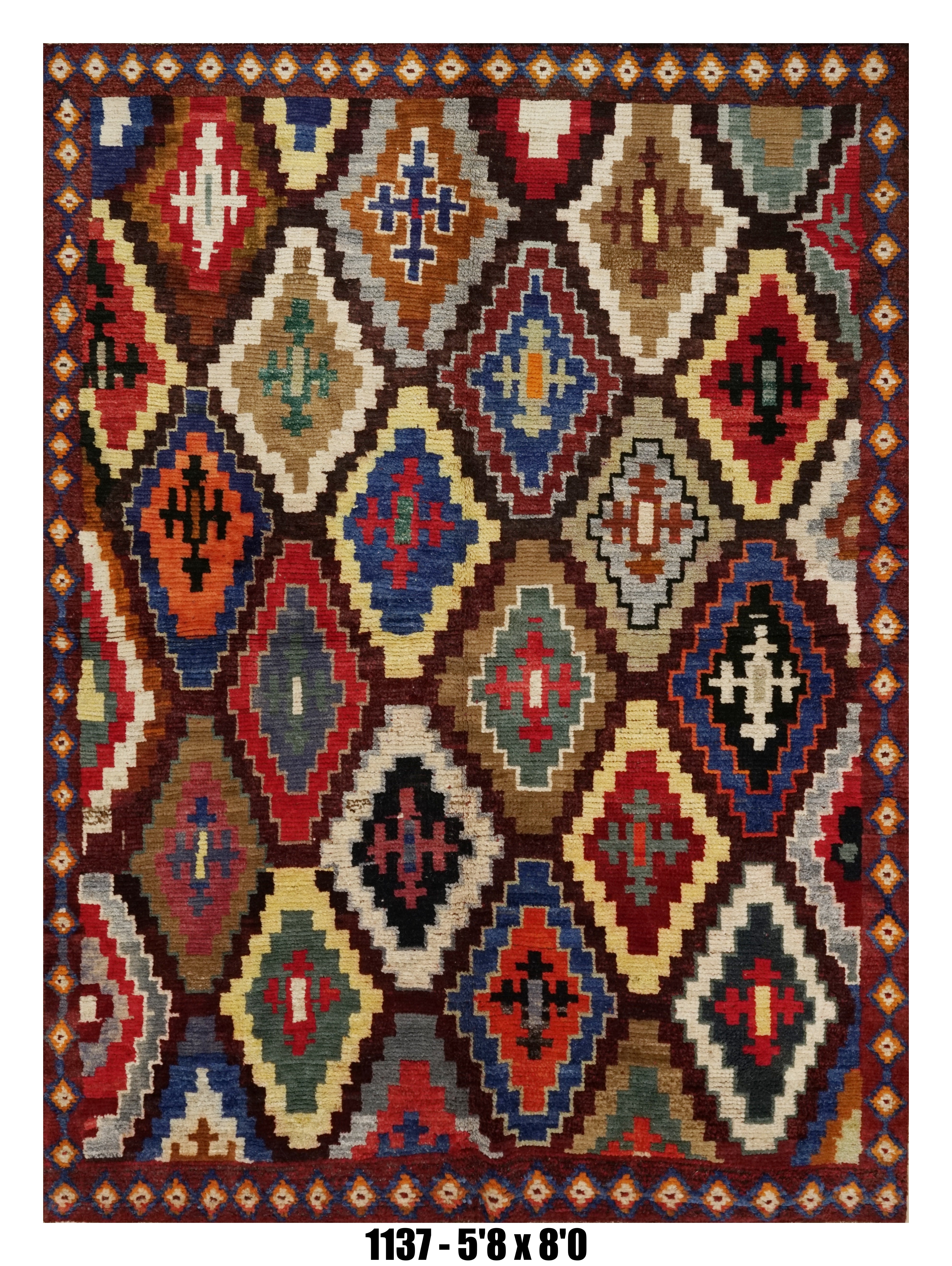 Handmade Afghan Rug — Moroccan 6x8-9