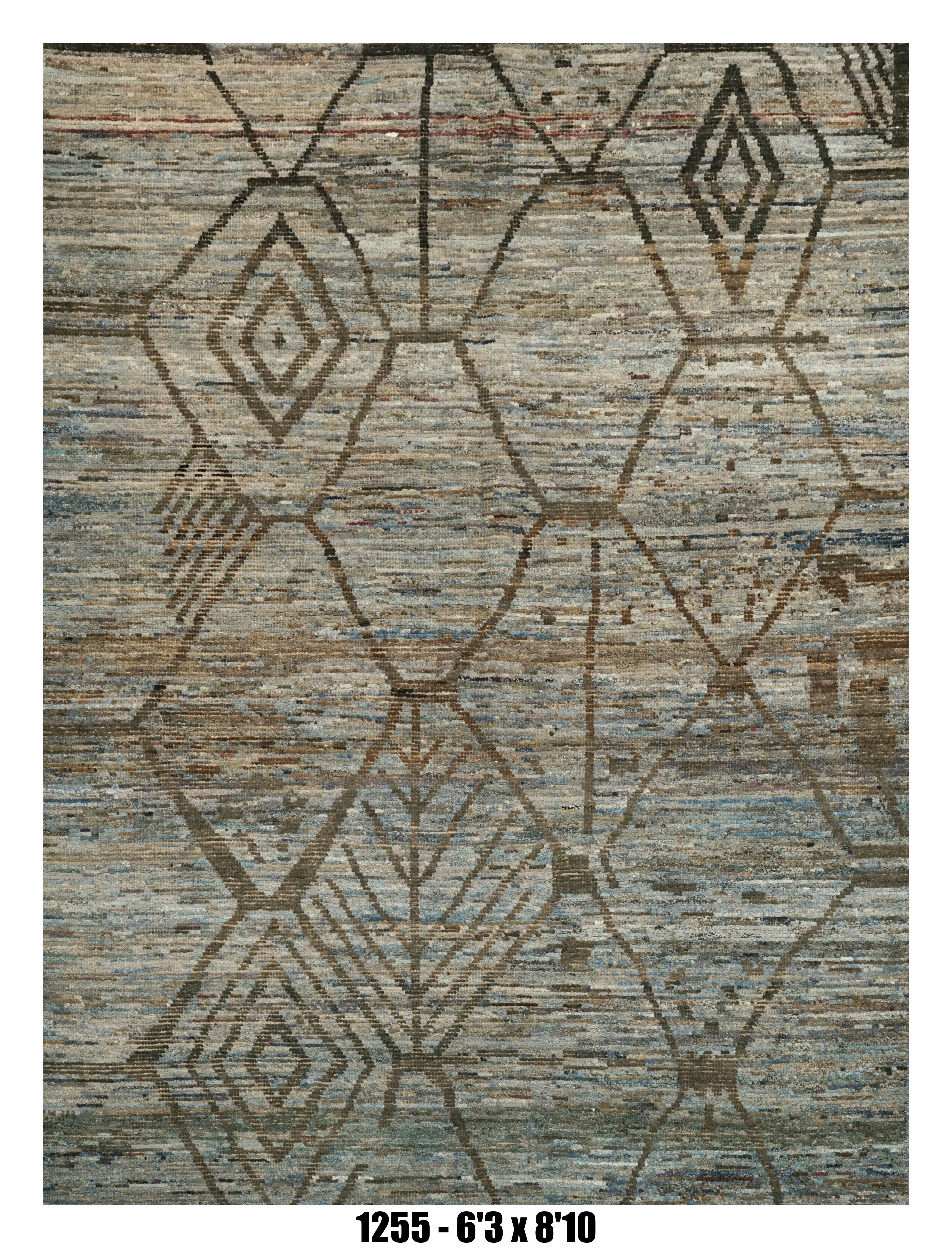 Handmade Afghan Rug — Moroccan 6x8-9