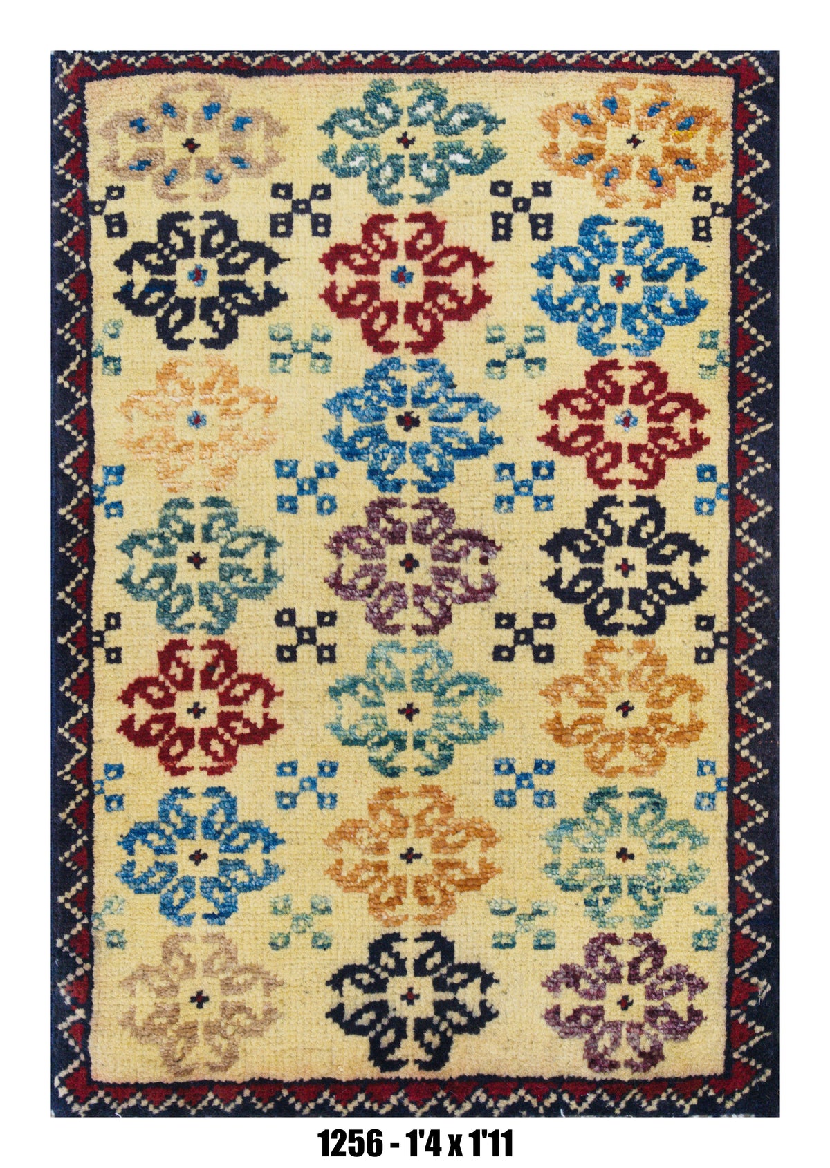 Handmade Afghan Rug — 1x2 — 1'4x1'11