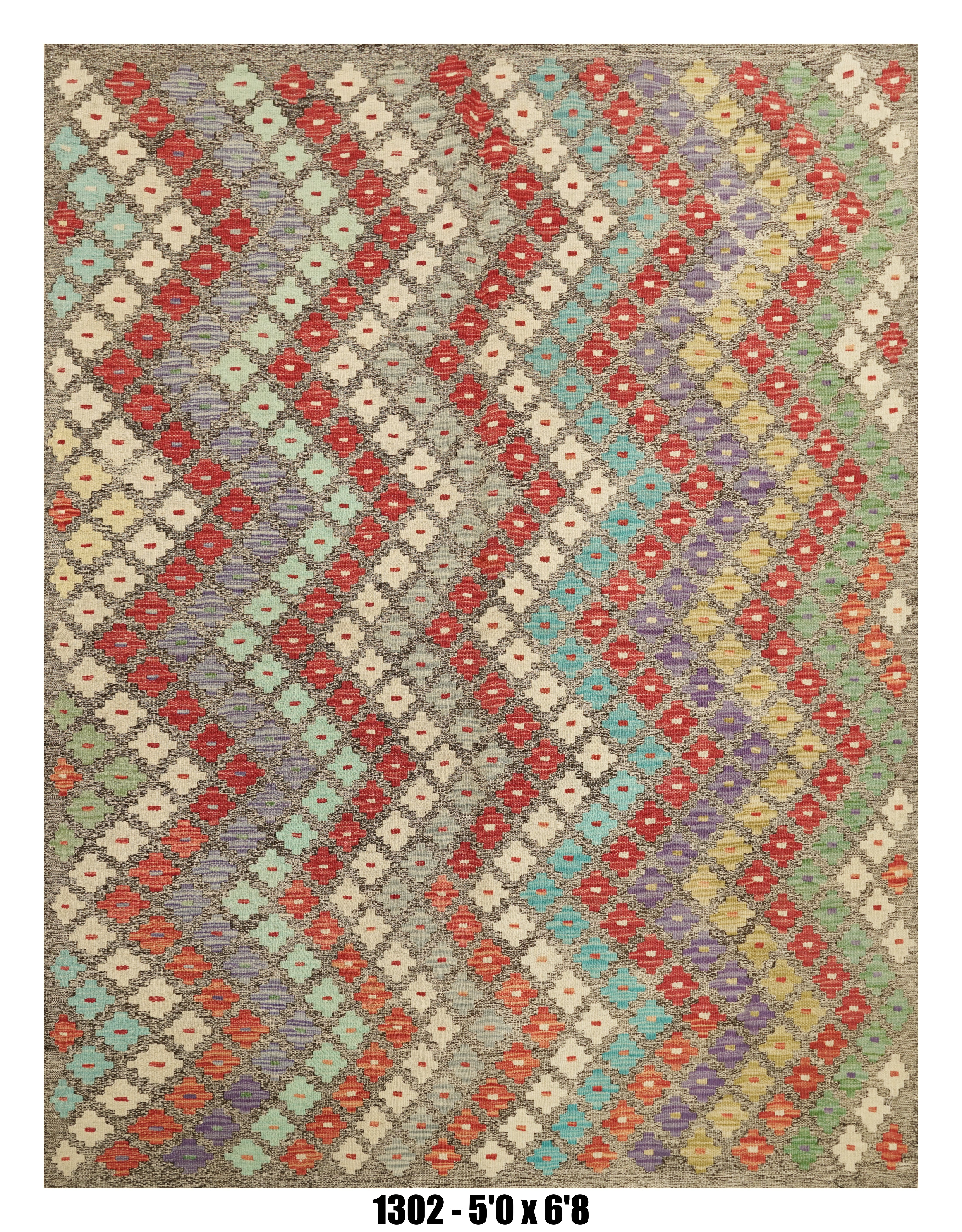 Handmade Afghan Rug — Killim 5x7-8
