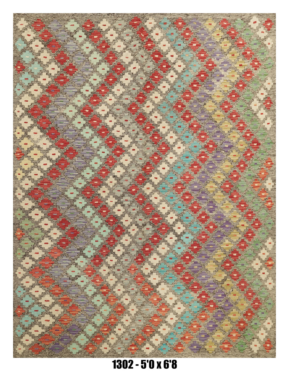 Handmade Afghan Rug — Killim 5x7-8
