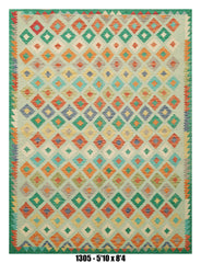 Multicolor Geometric Kilim Area Rug