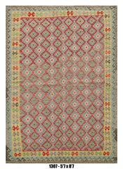 Pastel Multicolor Kilim Area Rug
