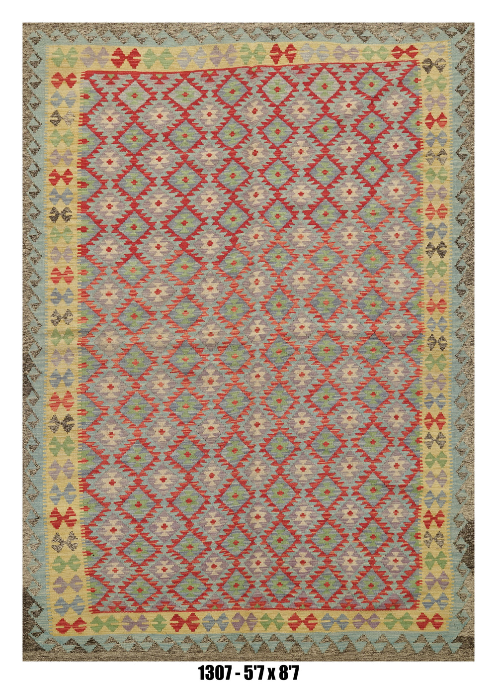 Handmade Afghan Rug — Killim 6x8-9