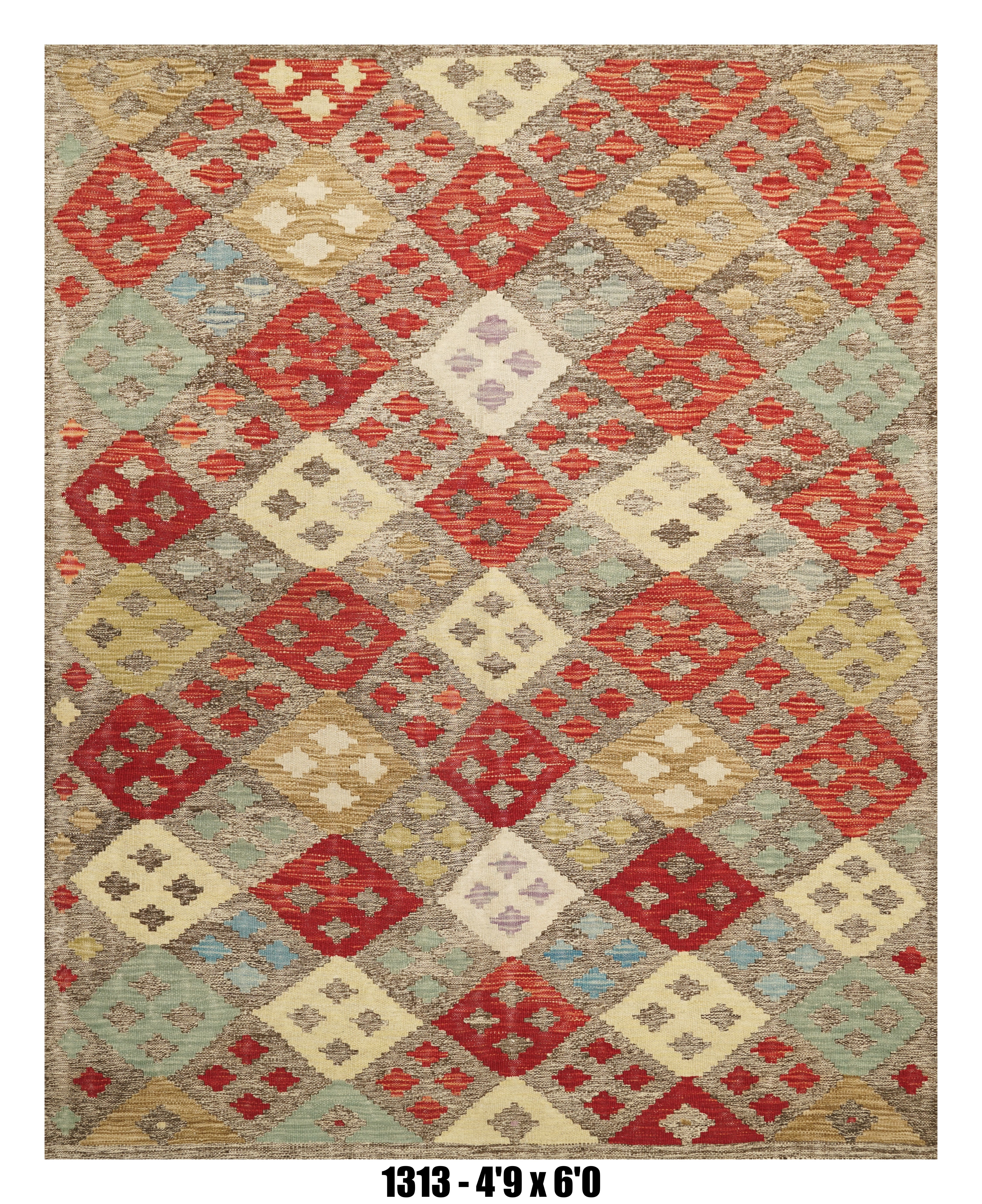 Handmade Afghan Rug — Killim 5x7-8