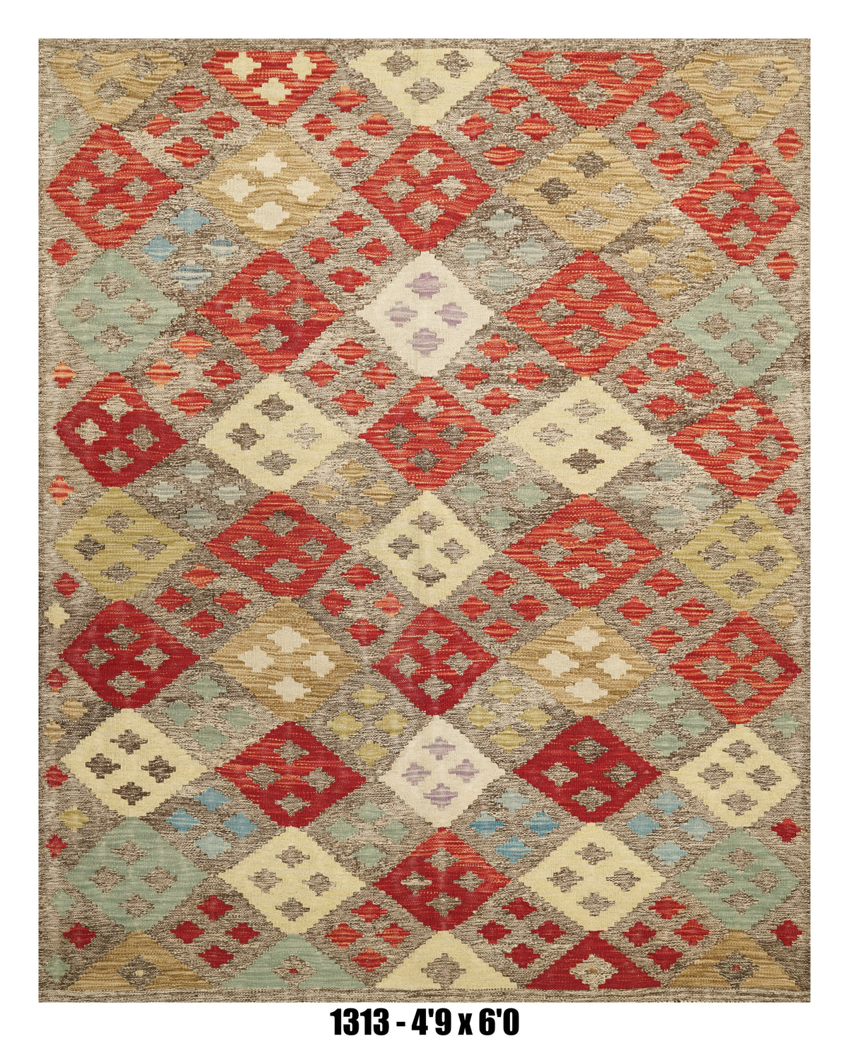 Handmade Afghan Rug — Killim 5x7-8