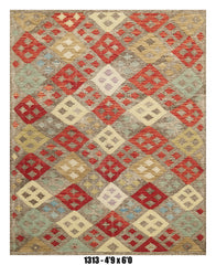 Handmade Afghan Rug — Killim 5x7-8