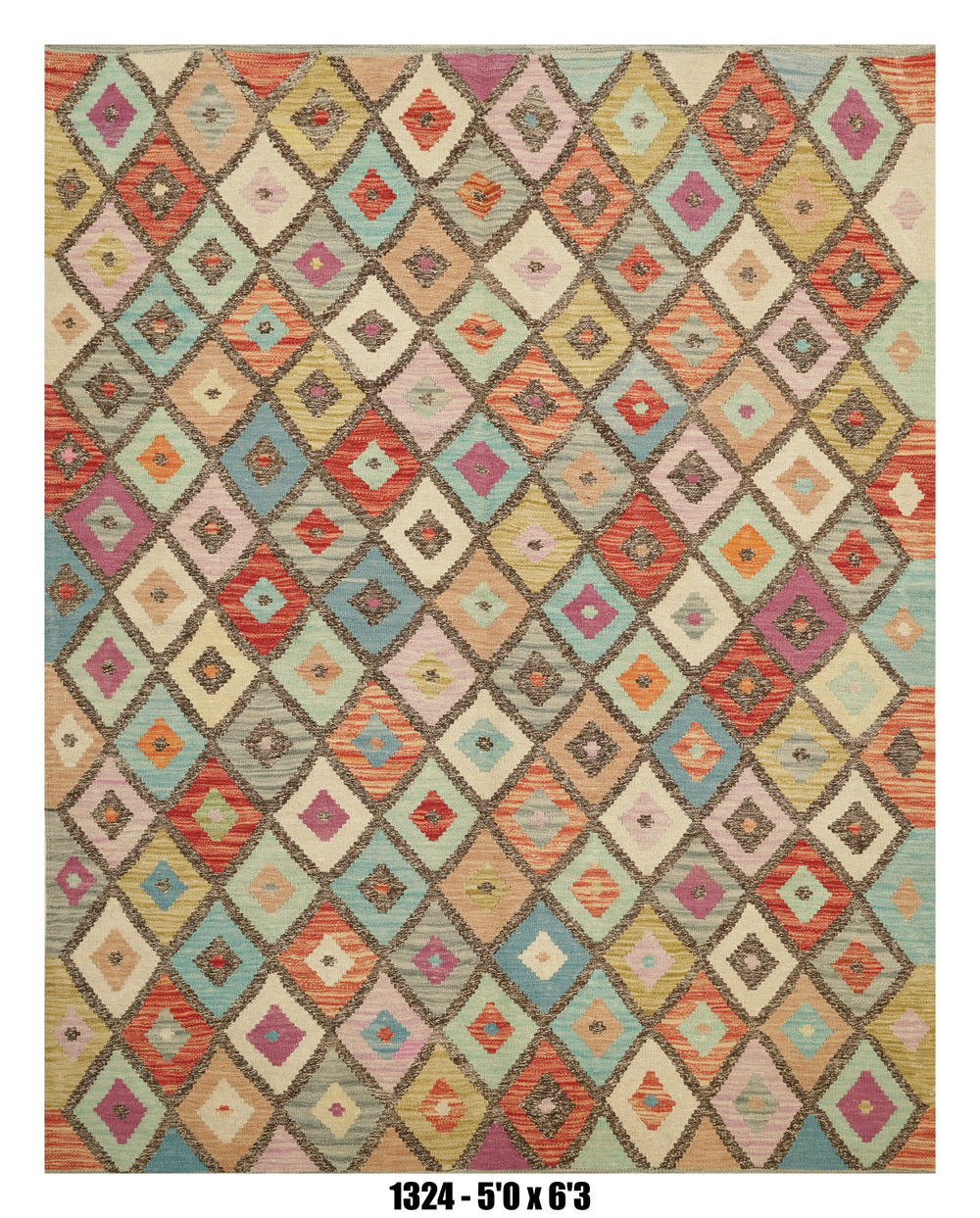 Handmade Afghan Rug — Killim 5x7-8