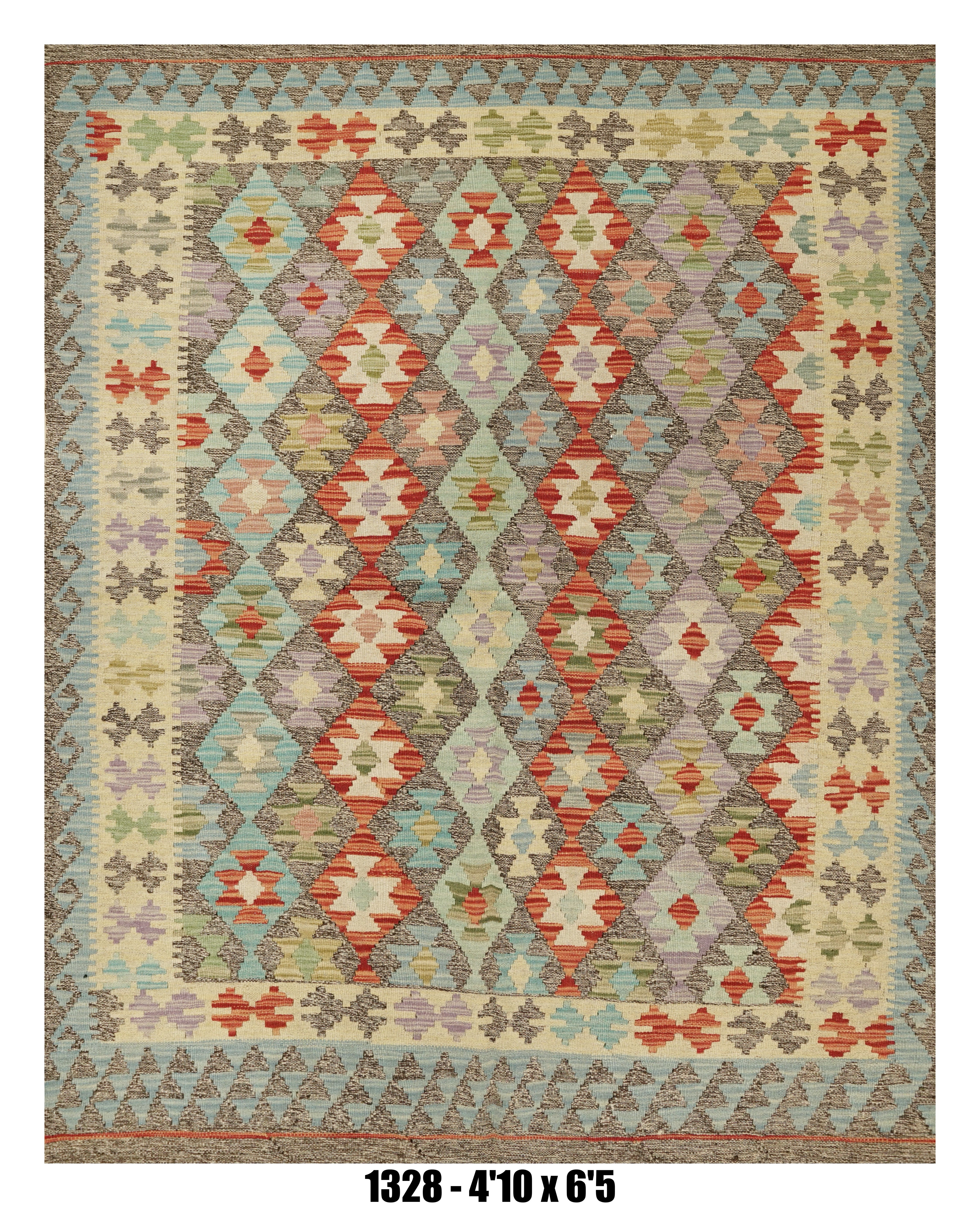 Handmade Afghan Rug — Killim 5x7-8