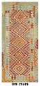 Pastel Kilim Runner Rug 2'6" x 6'6" – Multicolor Tribal Diamond Hallway Runner
