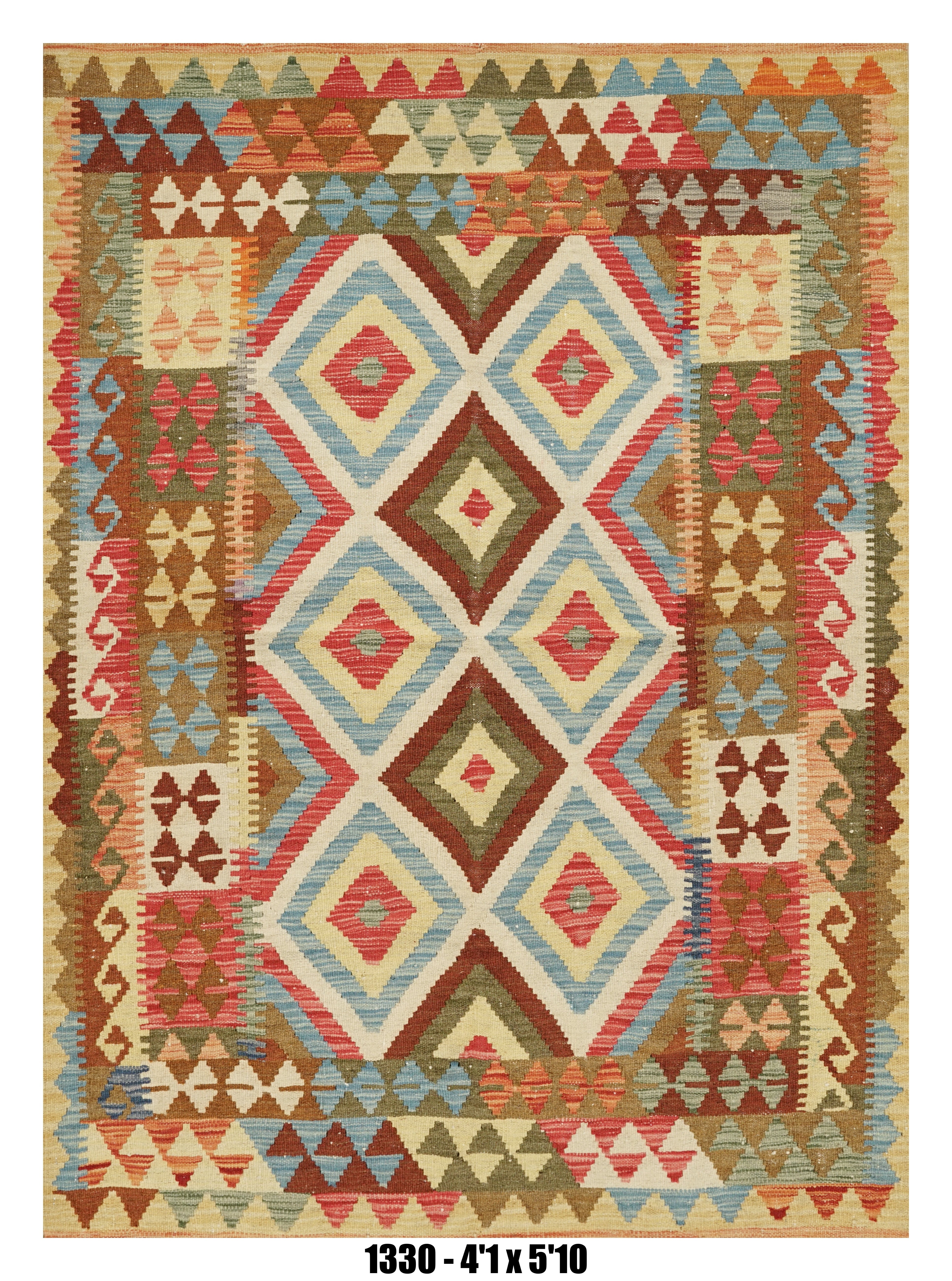 Handmade Afghan Rug — Killim 4x6