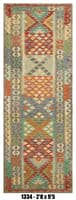Pastel Kilim Runner Rug 2'8" x 9'5" – Multicolor Tribal Hallway Runner