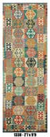Kilim Runner Rug 2'7" x 9'9" – Vibrant Multicolor Geometric Flatweave Runner –