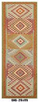 Kilim Runner Rug 2'8" x 9'6" – Pastel Multicolor Geometric Diamond Flatweave Runner