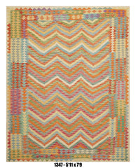 Handmade Afghan Rug — Killim 6x8-9