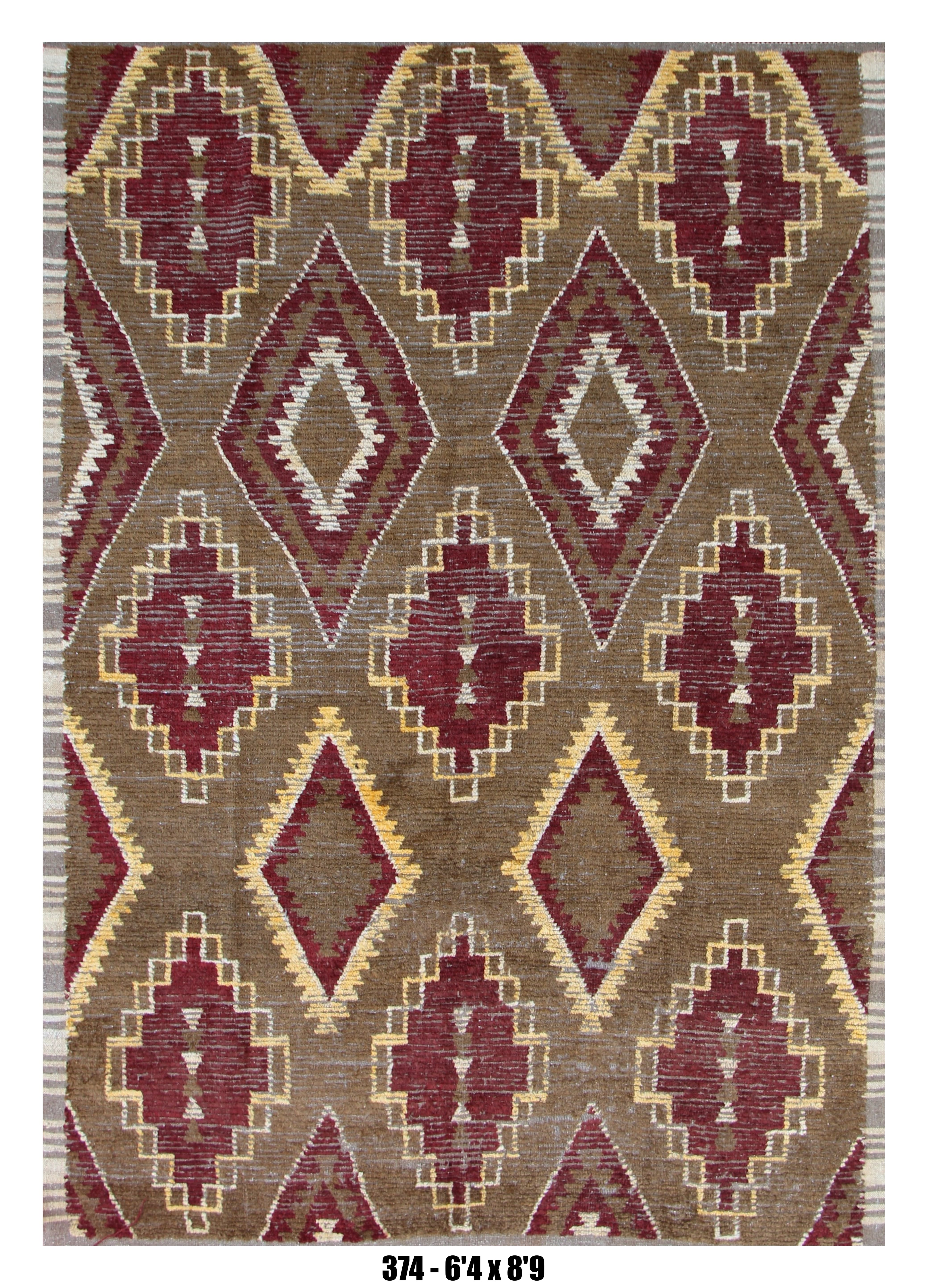 Handmade Afghan Rug — Moroccan 6x8-9