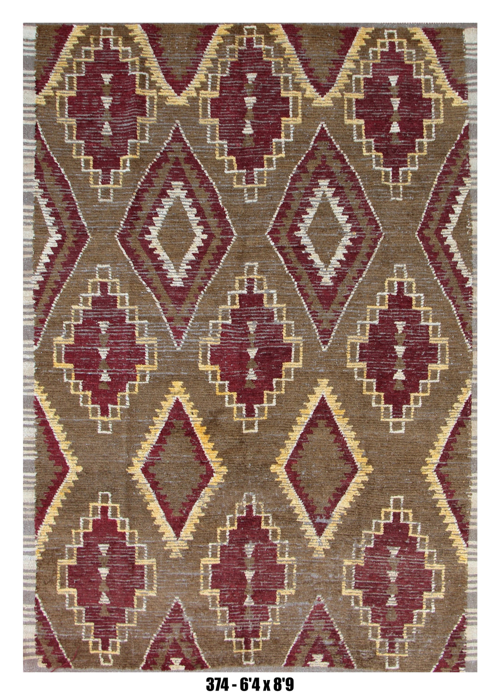 Handmade Afghan Rug — Moroccan 6x8-9