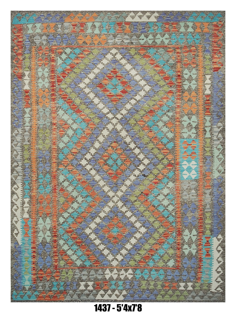 Handmade Afghan Rug — Killim 5x7-8