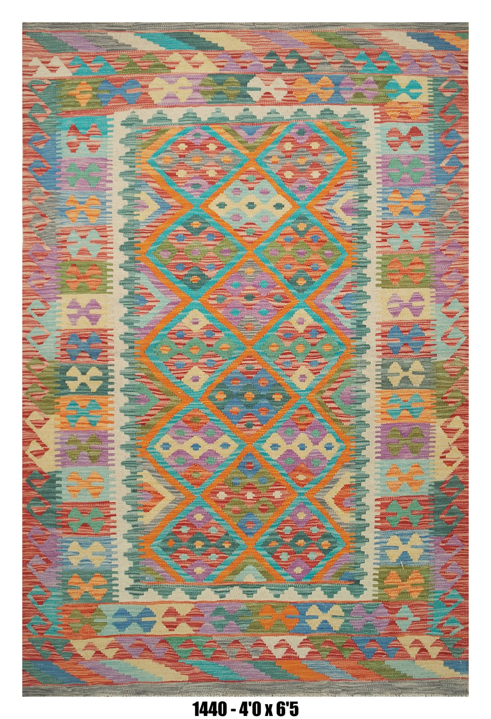 Handmade Afghan Rug — Killim 5x7-8