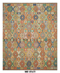 Multicolor Geometric Kilim Area Rug