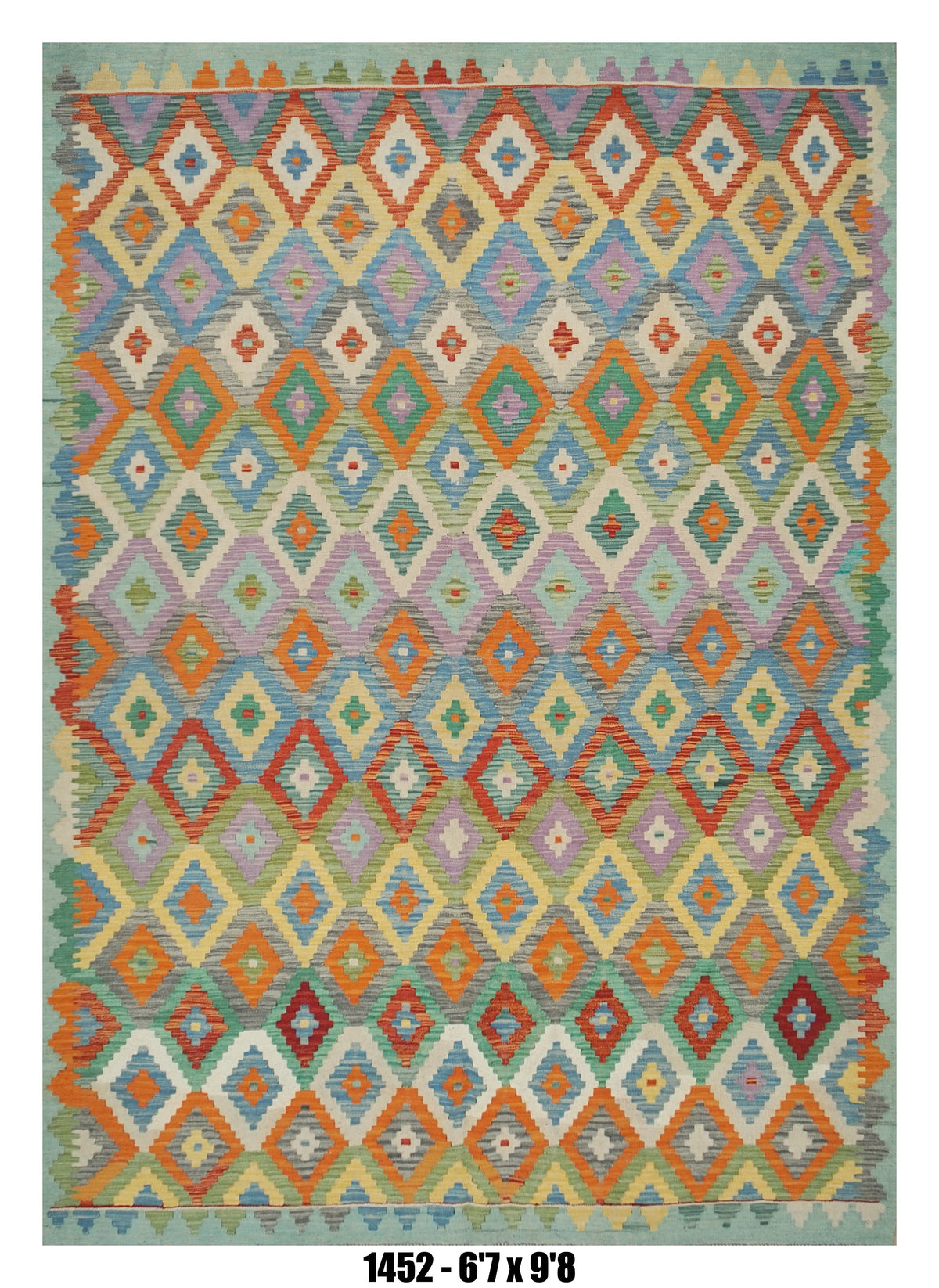 Colorful Diamond Kilim Area Rug
