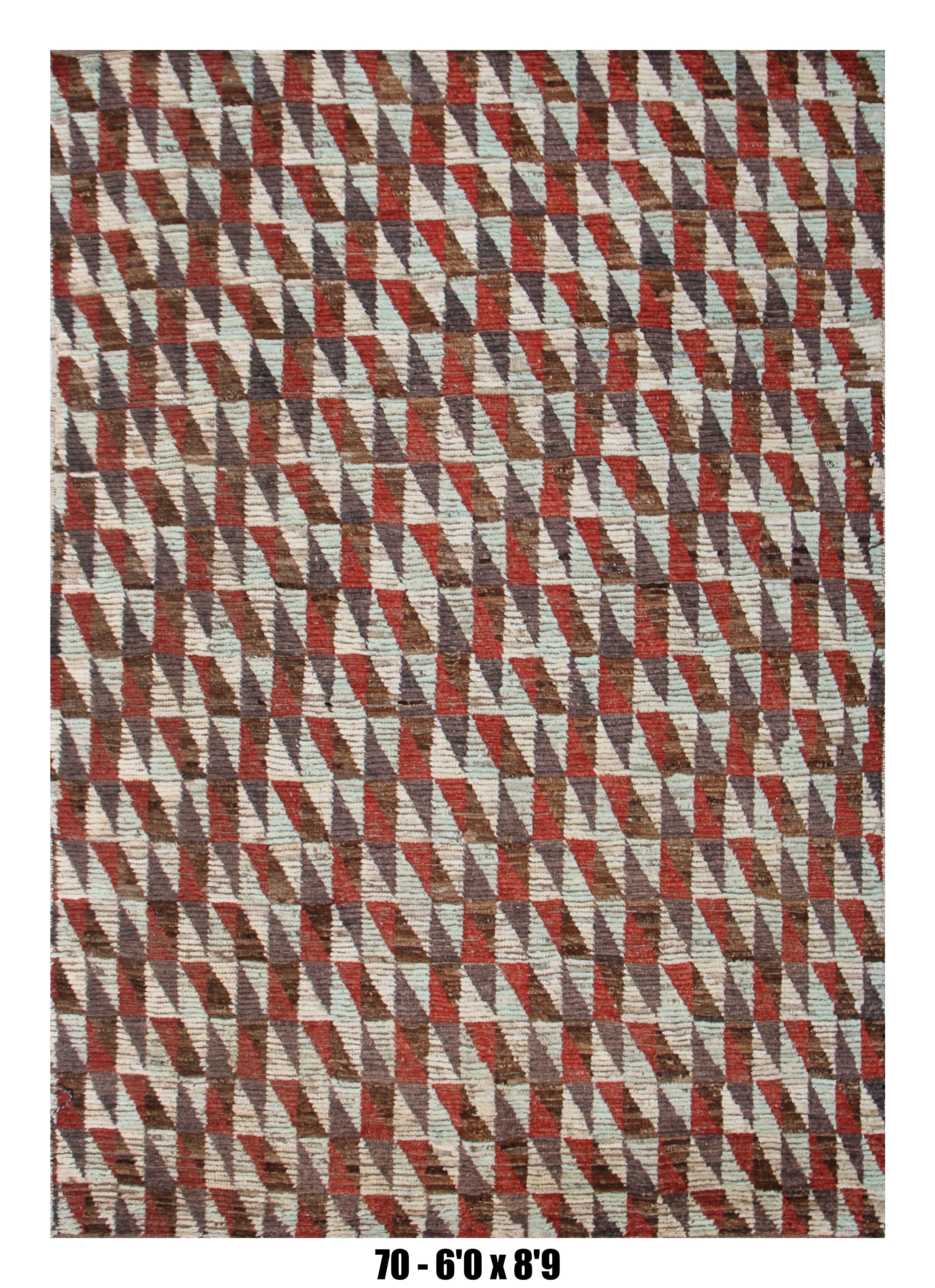 Handmade Afghan Rug — Moroccan 6x8-9