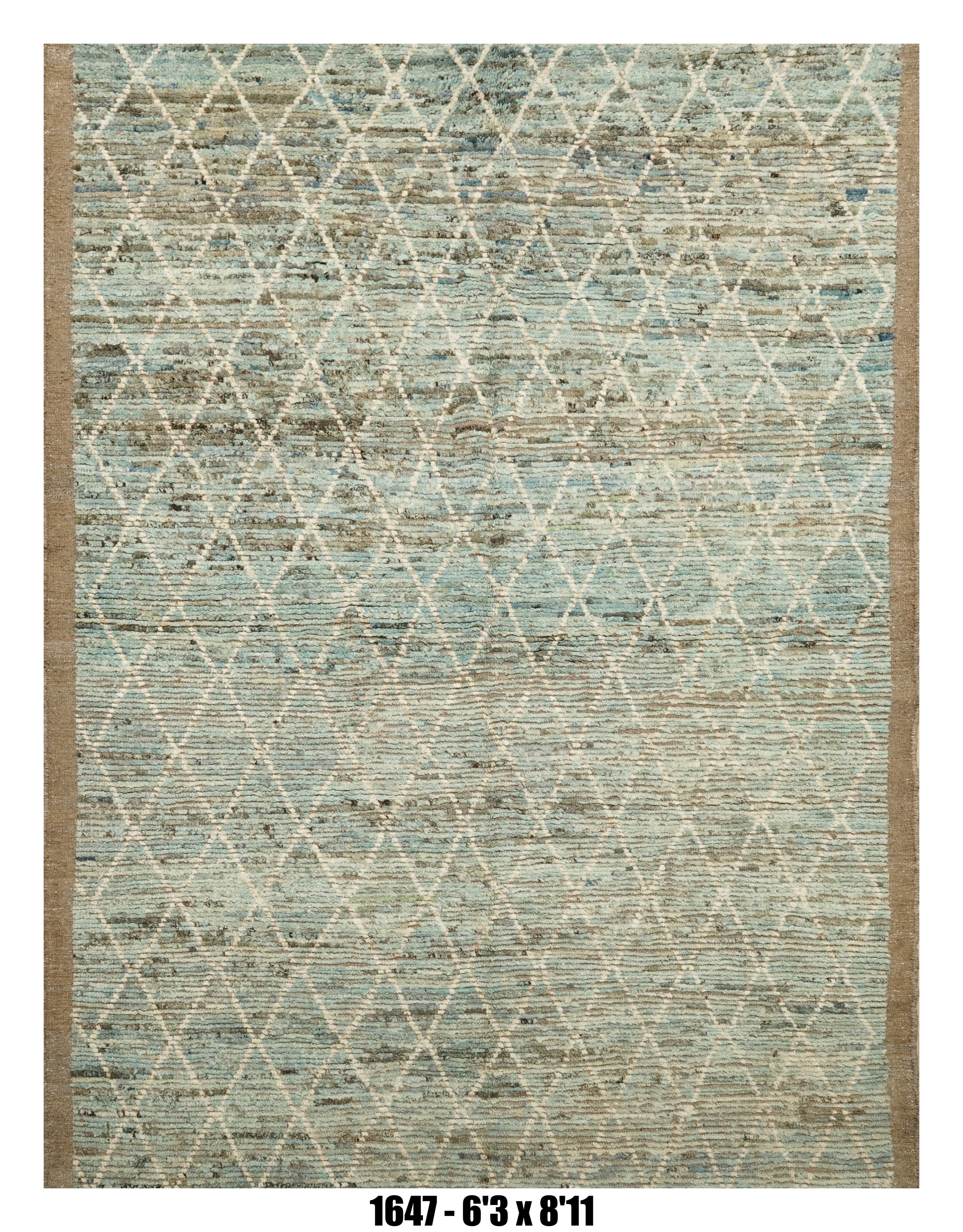 Handmade Afghan Rug — Moroccan 6x8-9