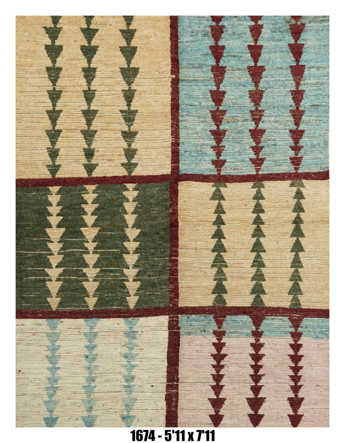 Handmade Afghan Rug — Moroccan 6x8-9