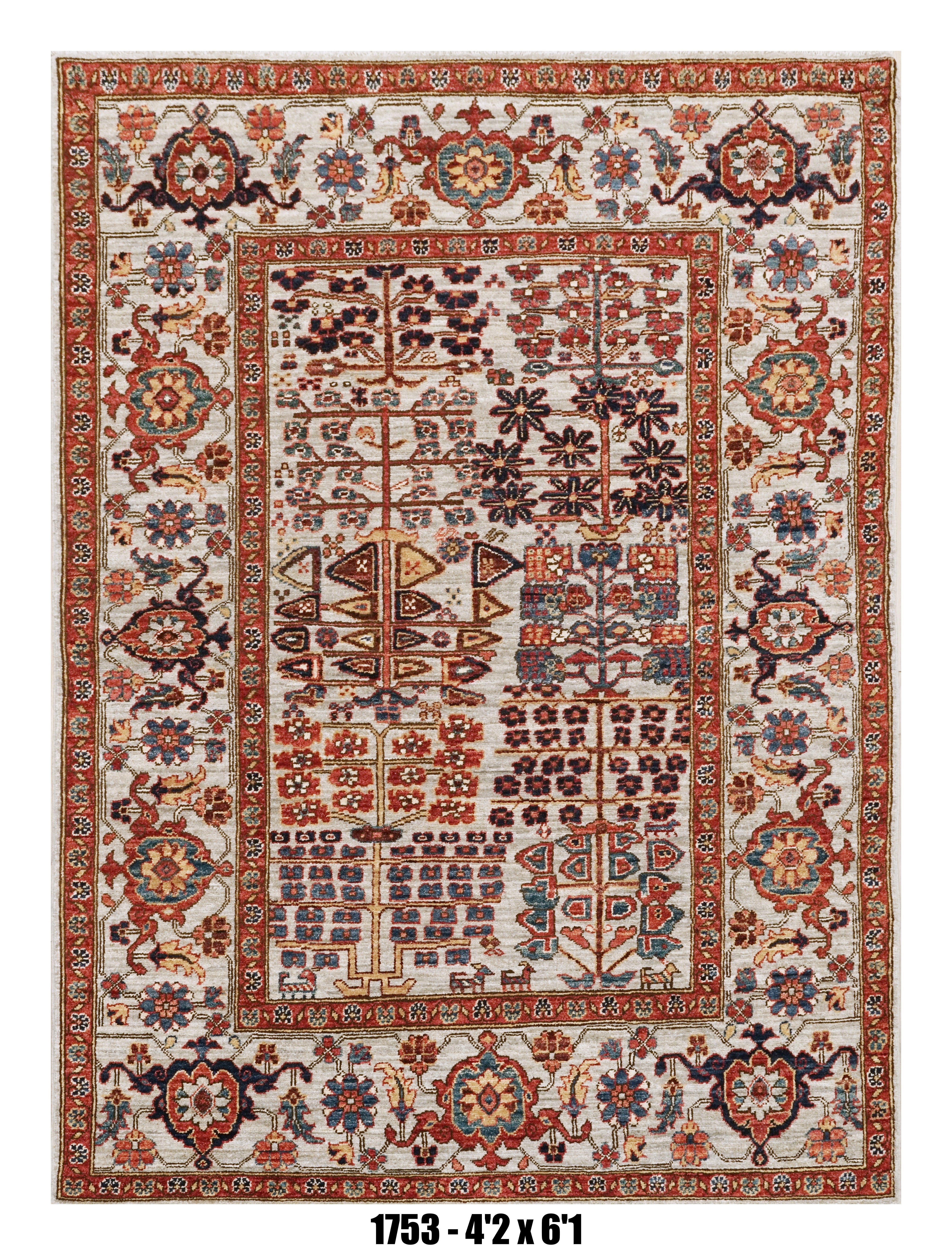Handmade Afghan Rug — 4x6