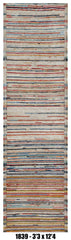 Moroccan Runner Rug 3'3" x 12'4" |  Multicolor Striped Hallway Rug