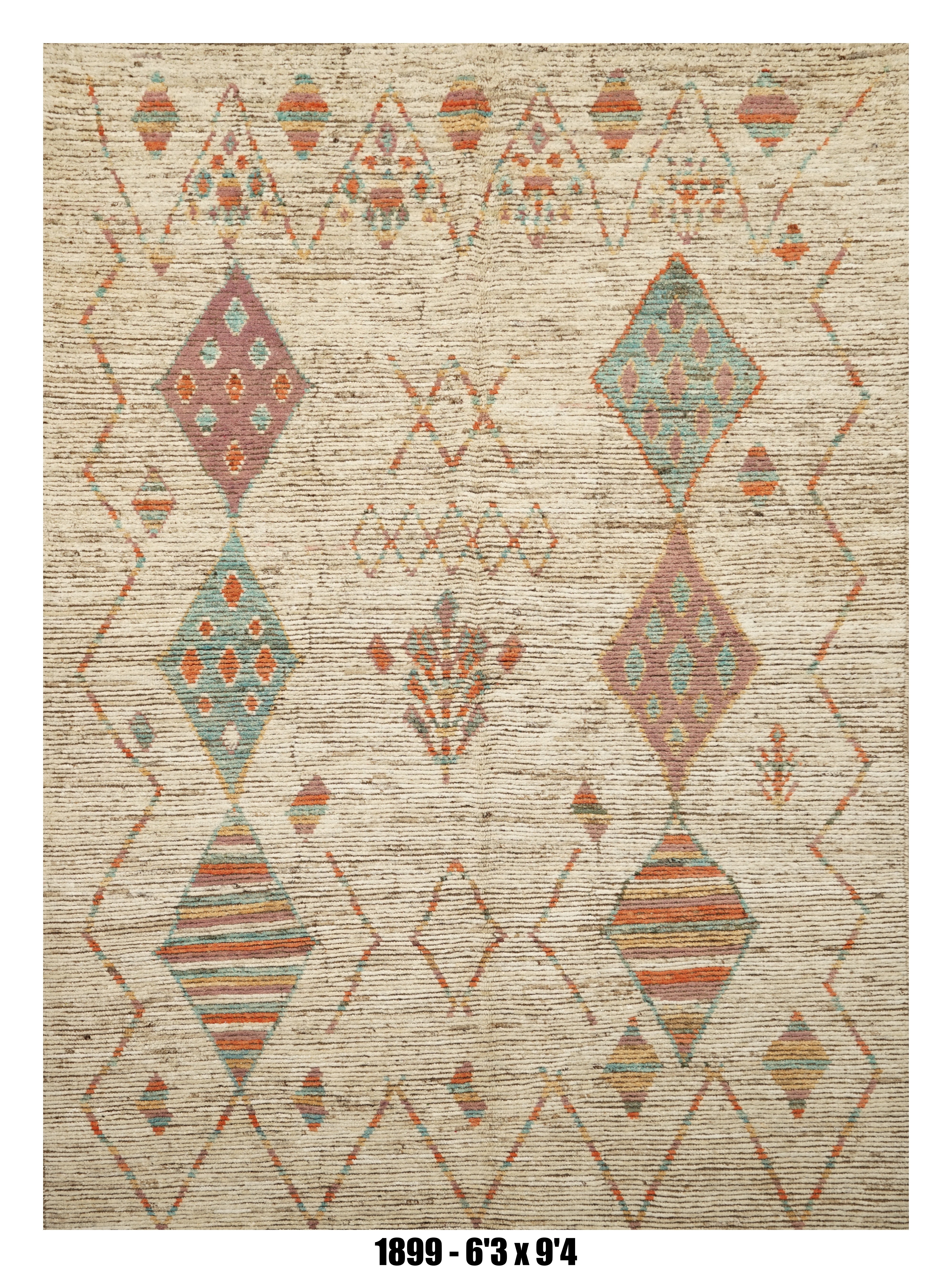 Handmade Afghan Rug — Moroccan 6x8-9