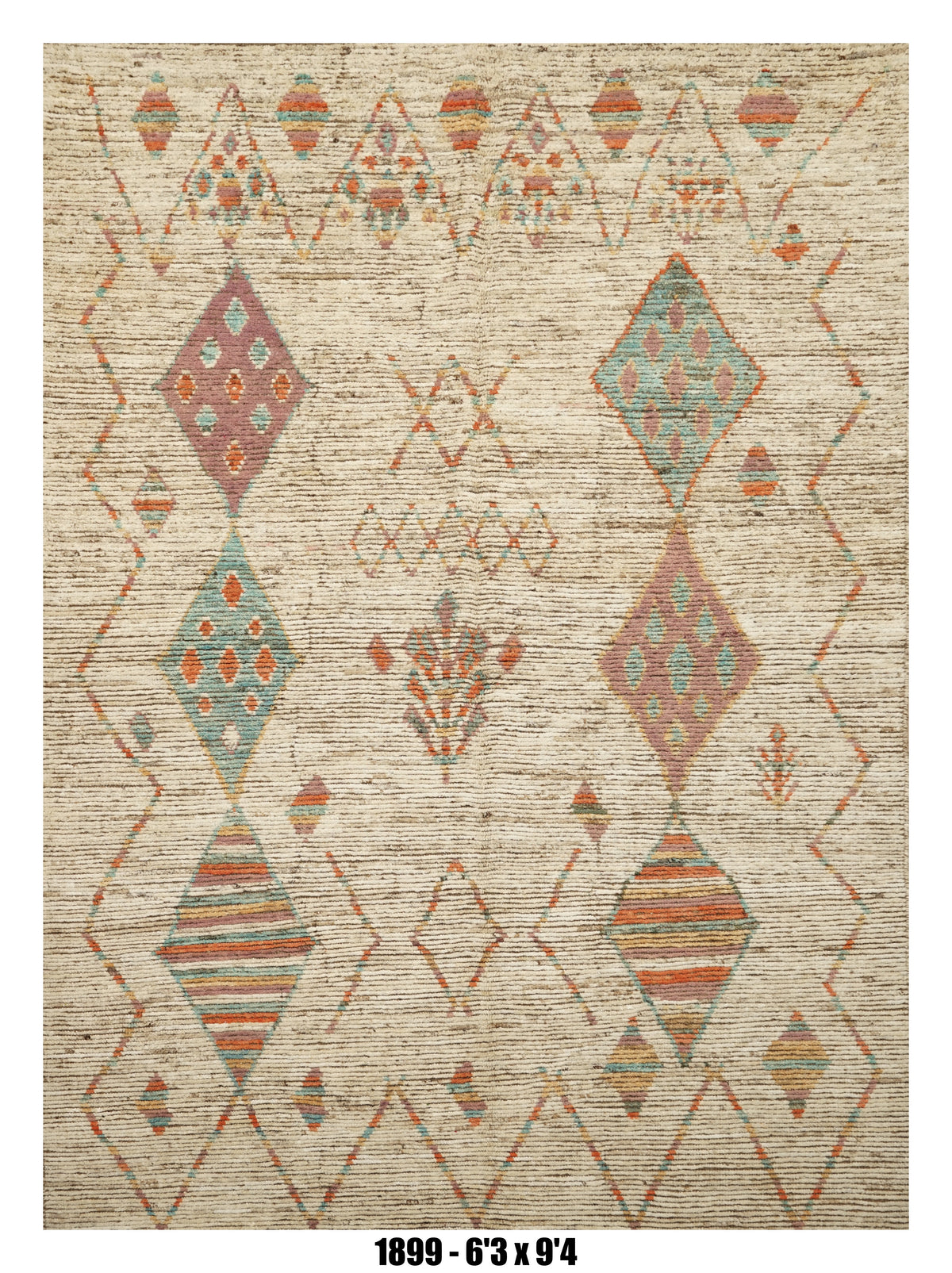 Handmade Afghan Rug — Moroccan 6x8-9