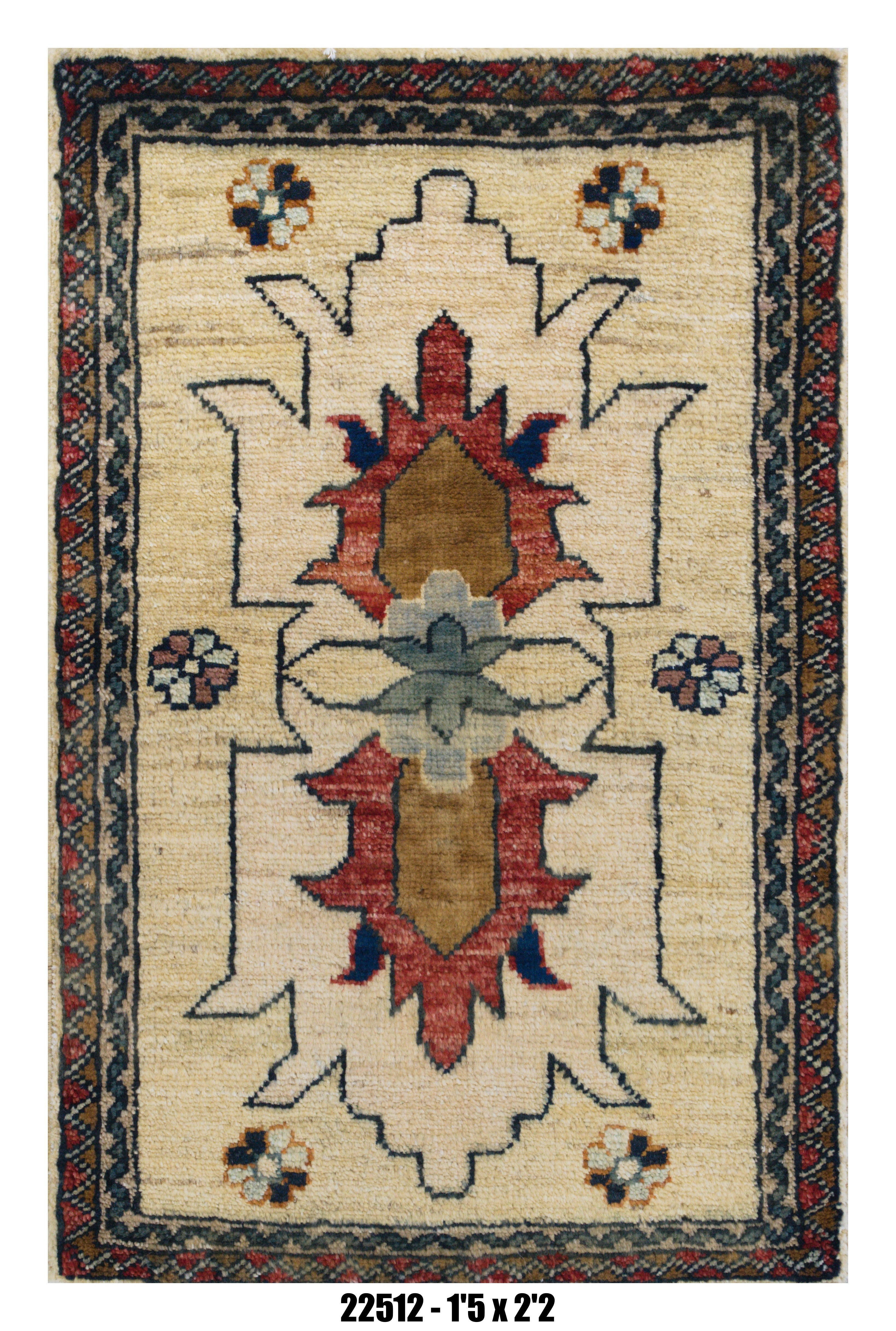 Handmade Afghan Rug — 1x2 — 1'5x2'2