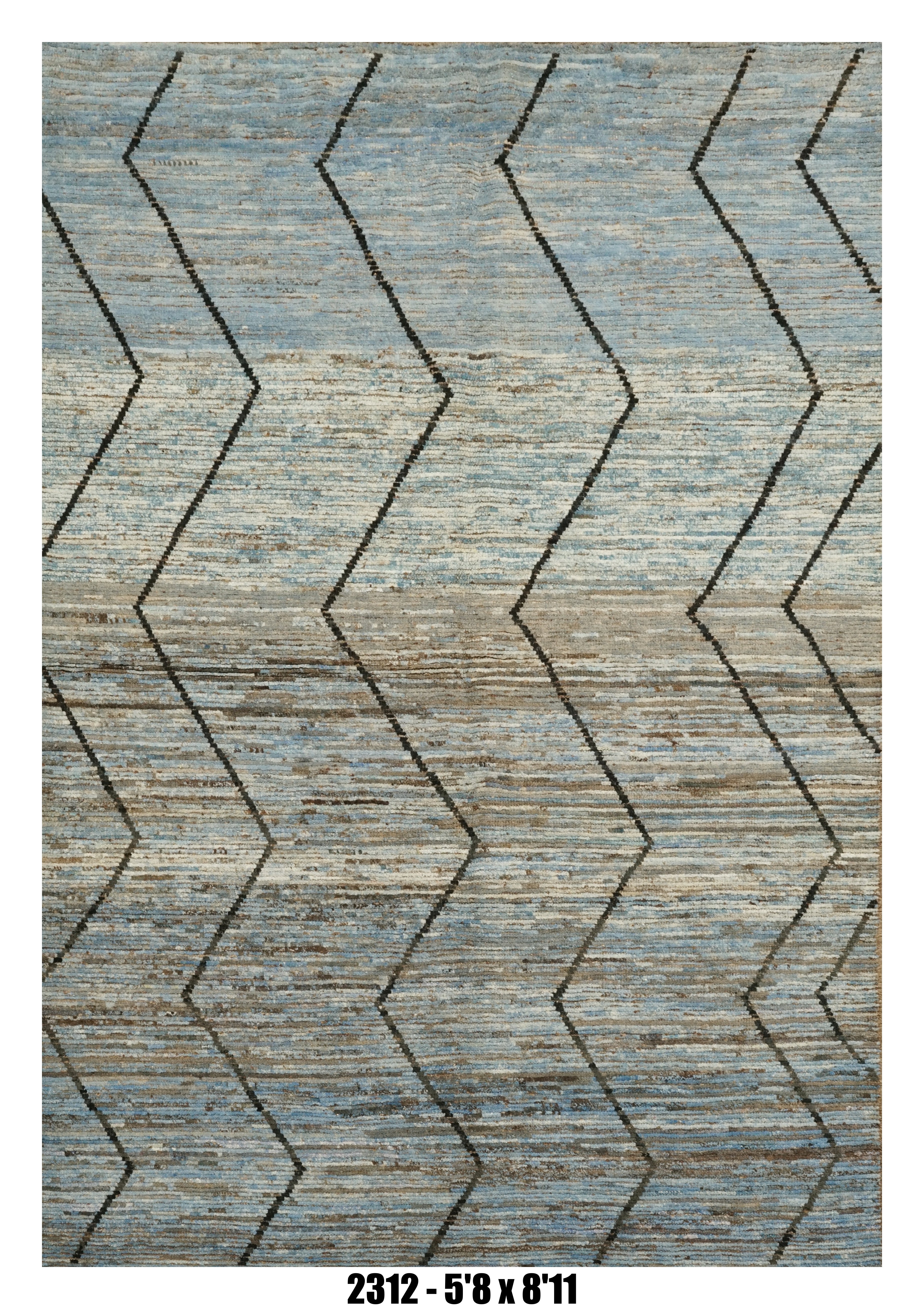 Handmade Afghan Rug — Moroccan 6x8-9